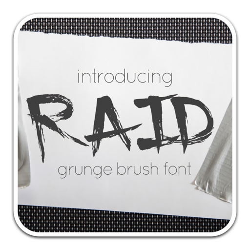 笔触风格手写字体Raid Grunge Brush Font