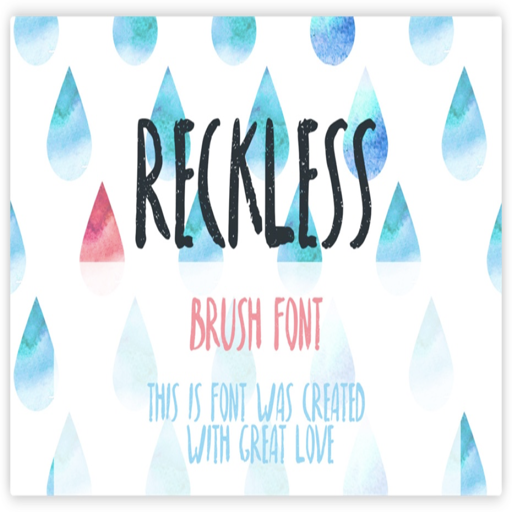 手写英文设计字体 Reckless