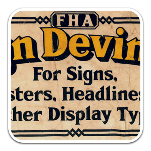 FHA Sign DeVinneNC打字机标题字体