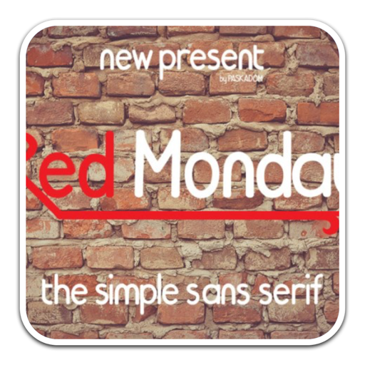 Red Monday干净的无衬线字体