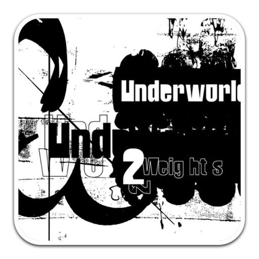 UnderWorld黑白泼墨字体