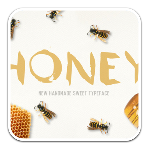 Honey Font创意蜂蜜艺术设计字体 for mac