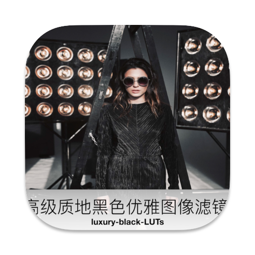 时尚高级质地黑色优雅图像滤镜Luts预设