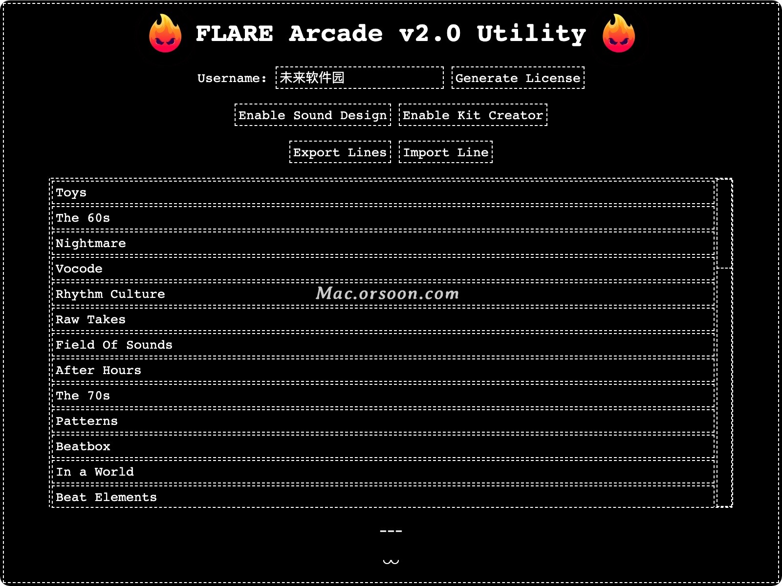 flare arcade v2.0 utility tool mac