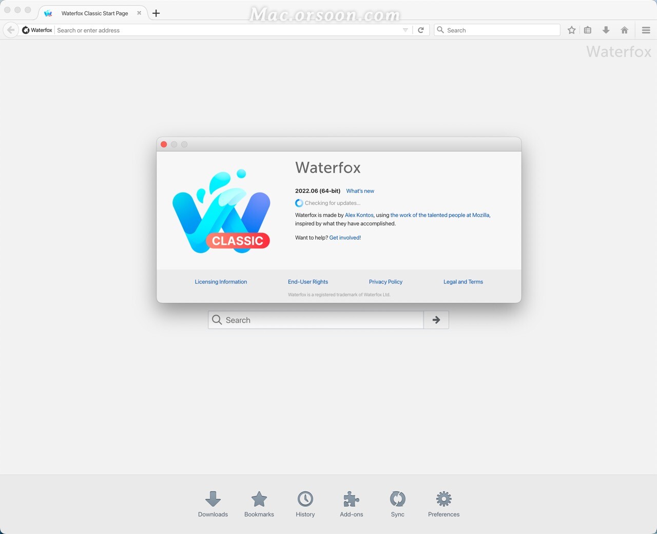 download the last version for mac Waterfox Current G6.0.3