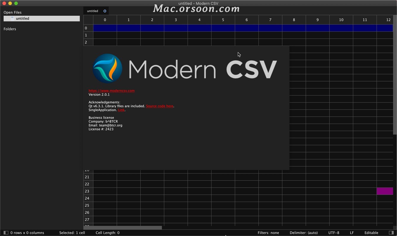 Modern CSV 2.0.2 for apple instal free
